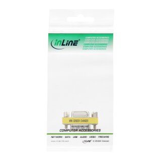 InLine® Mini-Gender-Changer, 15pol HD (VGA), Stecker / Buchse