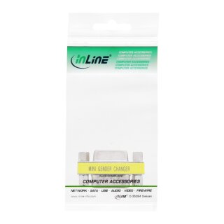 InLine® Mini-Gender-Changer, 9pol Stecker / Buchse