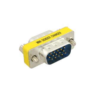InLine Mini-Gender-Changer, 15pol HD (VGA), Stecker / Stecker