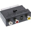 InLine® Scart Adapter, Scart (in/out) an 3x Cinch...
