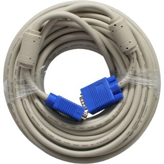 InLine S-VGA Kabel, 15pol HD Stecker / Stecker, beige, 15m