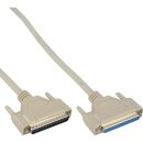 InLine® Serial Extension Cable molded DB37 male to female direct grey 3m