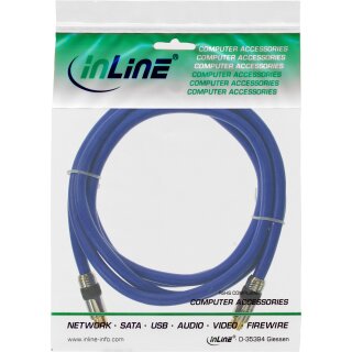 InLine S-VHS Video Cable Premium 4 Pin mini DIN male to male gold plated 5m