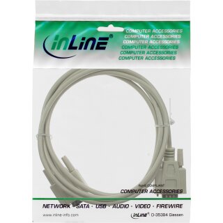 InLine Serial Cable DB9 male to male direct 2m