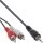 InLine® Audio cable 2x RCA male to 3.5mm Stereo male 5m