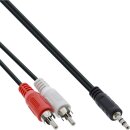 InLine® Audio cable 2x RCA male to 3.5mm Stereo male 10m