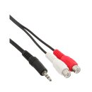 InLine® Audio cable 2x RCA female to 3.5mm Stereo male 2m