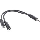 InLine® Audio Cable 3.5mm Stereo male to 2x 3.5mm female...
