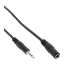 InLine® Audio Cable 3.5mm male to female Stereo 5m