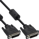 InLine® DVI-D Cable 24+1 male to male Dual Link 2x ferrite choke 5m