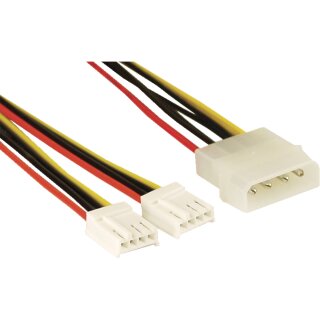 InLine® Internal Power Y-Cable 1x 5.25" Molex to 2x 3.5" Floppy 0.2m