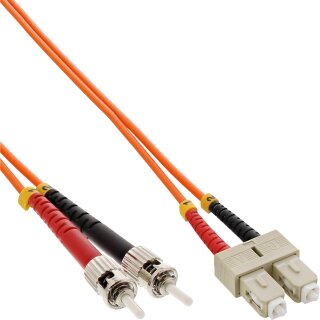 InLine® LWL Duplex Kabel, SC/ST, 50/125µm, OM2, 1m