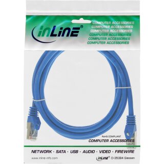 InLine® Patchkabel, SF/UTP, Cat.5e, blau, 3m