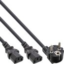 InLine® AC Power Y-Cable German Type F black 1.8m
