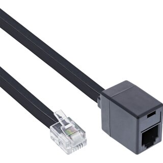 InLine Modular Cable RJ12 6P6C male to female 10m