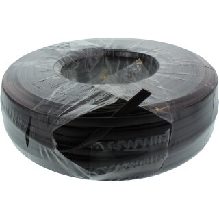 InLine® Modularkabel, 6adrig Flachband schwarz, 100m Ring