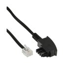 InLine® TAE-F German Cable for Telekom / Siemens TAE-F German to RJ11 6P4C male to male 3m