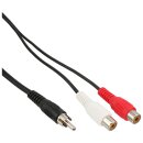 InLine® Audio Cable RCA male to 2x RCA female 0.2m
