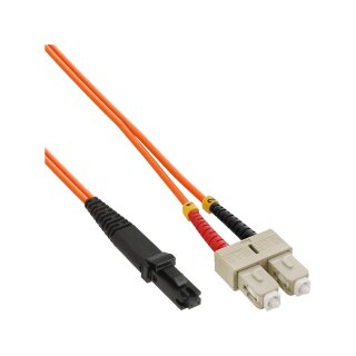 InLine® LWL Duplex Kabel, MTRJ/SC, 50/125µm, OM2, 3m