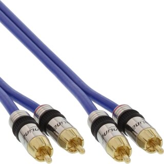 InLine® Premium RCA Audio Cable 2x RCA male to male gold plated 20m