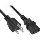 InLine® Power Cable Power Plug USA to 3 Pin IEC C13...