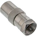 InLine® Coaxial Adapter F-male connector (SAT) to IEC female male Antenna
