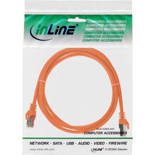 InLine® Patchkabel, SF/UTP, Cat.5e, orange, 3m