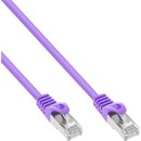InLine® Patch Cable SF/UTP Cat.5e purple 0.5m