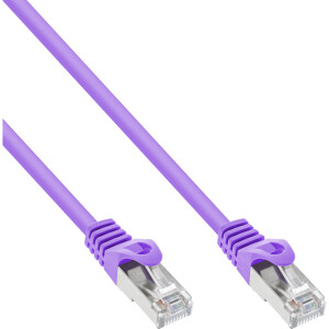 InLine® Patch Cable SF/UTP Cat.5e purple 1m