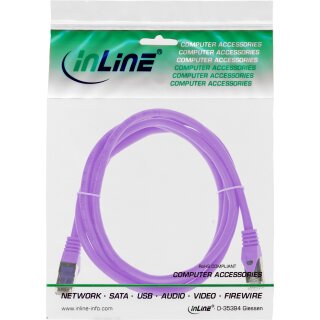 InLine® Patchkabel, SF/UTP, Cat.5e, purple, 3m