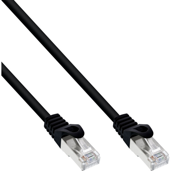 InLine® Patch Cable SF/UTP Cat.5e black 1m
