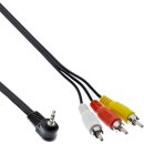 InLine® Audio/Video Cable 3.5mm 4 Pin male to 3x RCA...