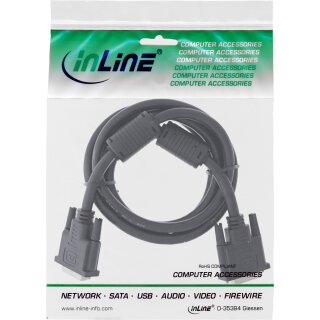 InLine DVI-I Kabel, digital/analog, 24+5 Stecker / Stecker, Dual Link, 1,8m
