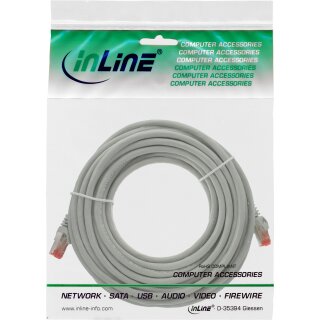 InLine® Patchkabel, S/FTP (PiMf), Cat.6, 250MHz, PVC, Kupfer, grau, 5m