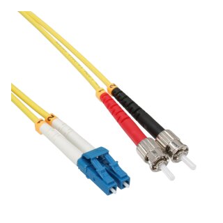 InLine LWL Duplex Kabel, LC/ST, 9/125m, OS2, 2m