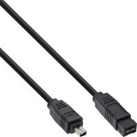 InLine® FireWire 400 to 800 1394b Cable 4 to 9 Pin male 1.8m