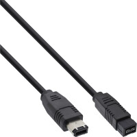 InLine® FireWire 400 to 800 1394b Cable 6 to 9 Pin male 3m