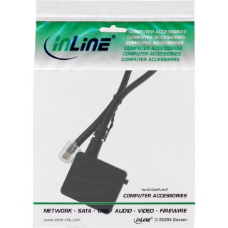 InLine TAE adapter Cable RJ11 6P4C male to TAE-F German female 0.2m