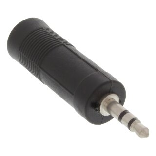 InLine® Audio Adapter, 3,5mm Klinke Stecker Stereo an 6,3mm Klinke Buchse, Stereo