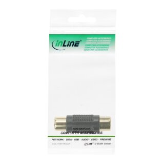 InLine® Audio Adapter, Cinch Buchse an Cinch Buchse, vergoldet