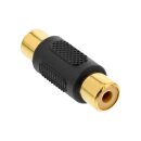 InLine® Audio Adapter RCA female to female gold plated