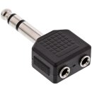 InLine® Audio Adapter, 6,3mm Klinke Stecker Stereo an...