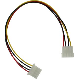 InLine 5.25 Power Supply Extension Cable 4 Pin male to female 0.3m