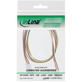 InLine® Lüfterkabel Verlängerung, 3pol Molex Stecker / Buchse, Länge 0,6m