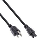 InLine® Power Cable USA / Canada for Notebook black...