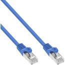 InLine® Patch Cable SF/UTP Cat.5e blue 0.3m