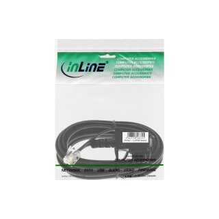 InLine TAE-F German Telephone Cable for use in Germany - TAE-F German to 6P4C RJ11 3m