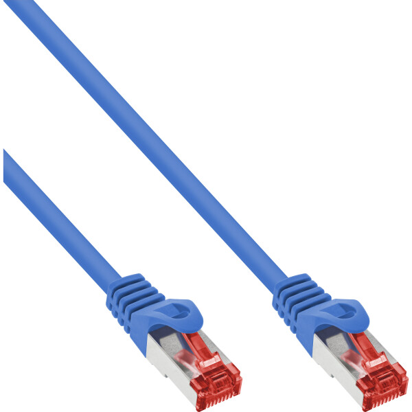 InLine® Patch Cable S/FTP PiMF Cat.6 250MHz PVC copper blue 0.3m