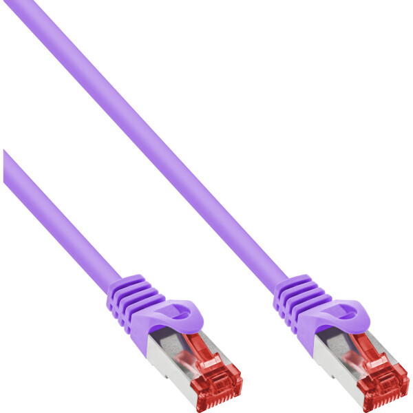 InLine® Patch Cable S/FTP PiMF Cat.6 250MHz PVC copper purple 3m