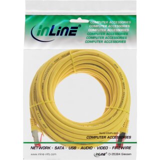 InLine Patchkabel, S/FTP (PiMf), Cat.6, 250MHz, PVC, Kupfer, gelb, 10m